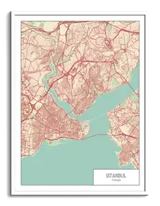 Poster di Design di Istanbul in Stile TECH - Personalizza la tua città!