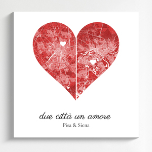 Crea la tua Mappa d'Amore: Due Città, Una Storia per Te