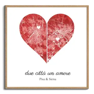Crea la tua Mappa d'Amore: Due Città, Una Storia per Te