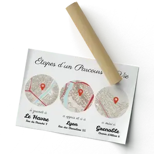 Carte Personnalisée Parcours de Vie - Célébrez vos Instants Précieux