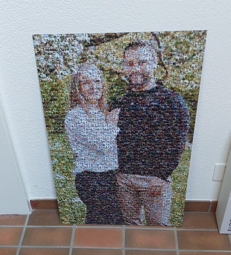 Photo du client Daniel pour l'évaluation Impression Photomosaïque [En ligne] Dibond 50x75cm